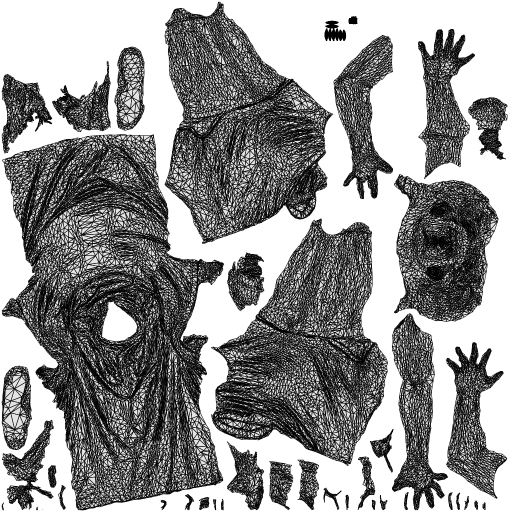 3D people model man sport, scanned human for 3ds Max rendering, wireframe top-down view