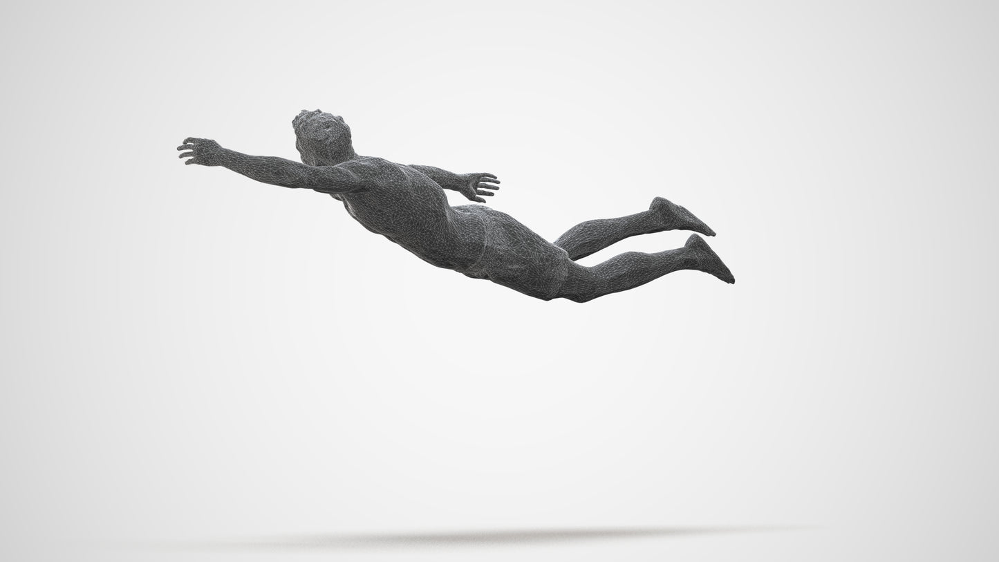 realistic 3D people man sport pool, render-ready for V-Ray and Corona, FBX OBJ, square thumbnail