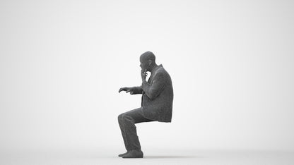 3D people model man business, scanned human for 3ds Max rendering, square thumbnail
