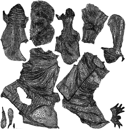 3D scanned woman sitting casual, photorealistic archviz people for Enscape and SketchUp, wireframe top-down view