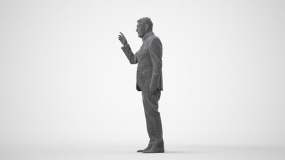 scanned 3D senior man business, photogrammetry people for Enscape and V-Ray, square thumbnail