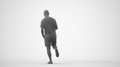 photogrammetry 3D man casual walking, realistic human model archviz FBX, square thumbnail