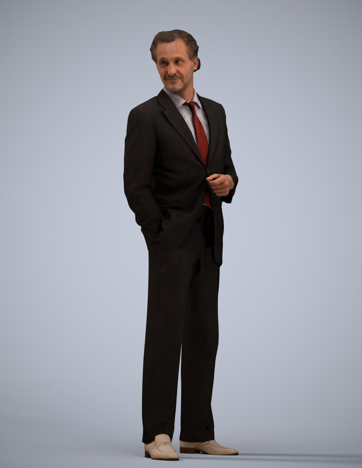 3D scanned man business, photorealistic archviz people for Enscape and SketchUp