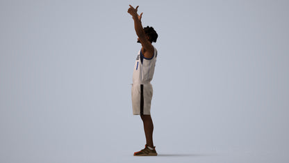 scanned 3D man sport, photogrammetry people for Enscape and V-Ray, three-quarter view render