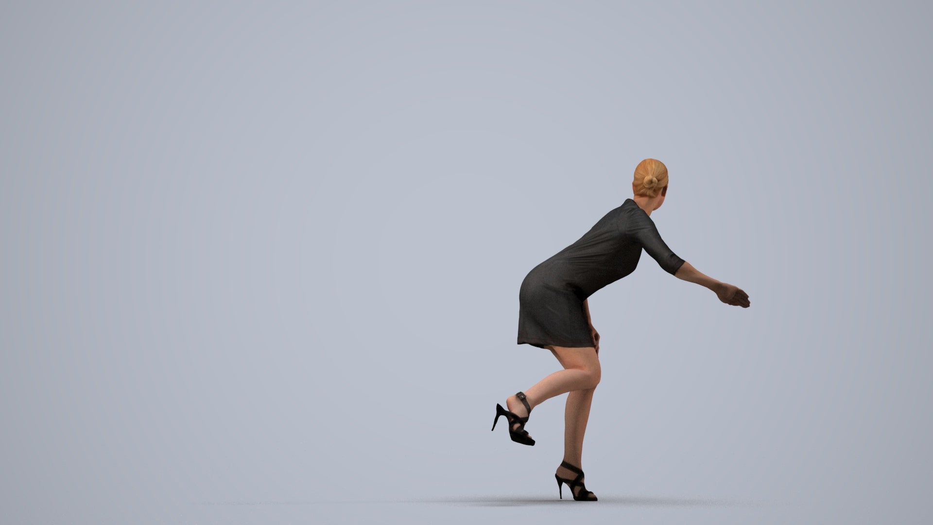 realistic 3D people woman business driving, render-ready for V-Ray and Corona, FBX OBJ, side view render
