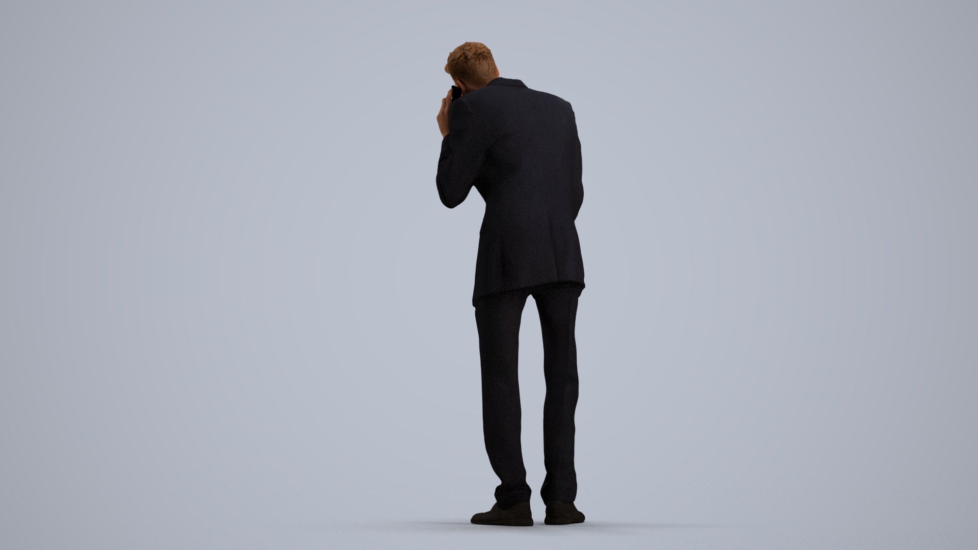 3D scanned man business, photorealistic archviz people for Enscape and SketchUp, front view render