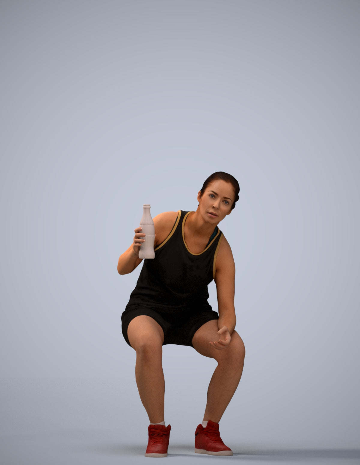 photogrammetry 3D woman sport, realistic human model archviz FBX