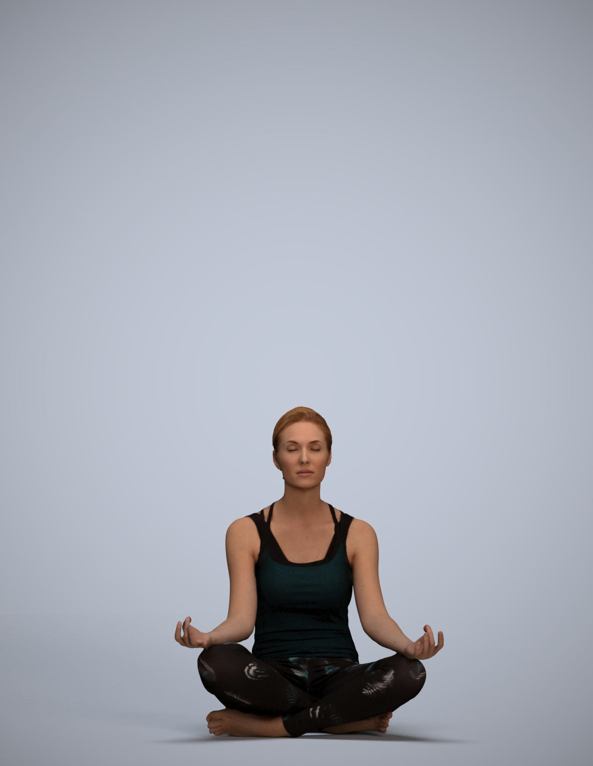 3D people model woman sport, scanned human for 3ds Max rendering