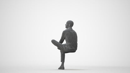 scanned 3D man business, photogrammetry people for Enscape and V-Ray, square thumbnail