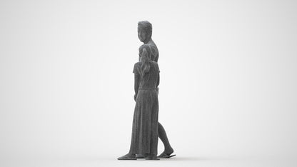 realistic 3D human girl kids, archviz people FBX OBJ for Blender, square thumbnail