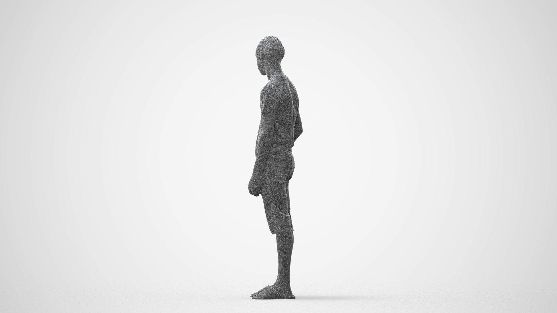 photogrammetry 3D boy casual kids, realistic human model archviz FBX, square thumbnail
