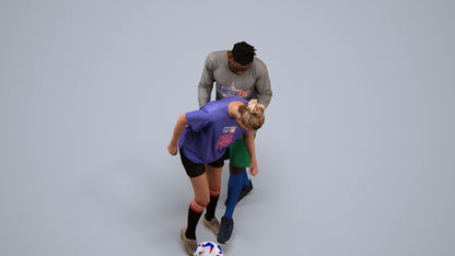 scanned 3D woman sport, photogrammetry people for Enscape and V-Ray, back view render