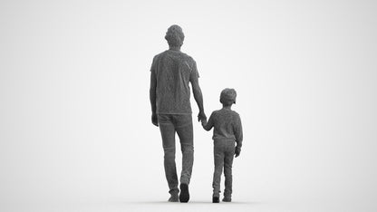 photogrammetry 3D girl casual standing, realistic human model archviz FBX, wireframe front view