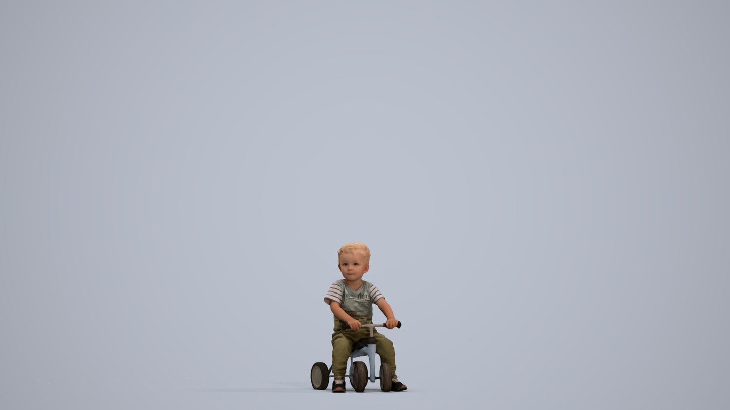 realistic 3D people boy casual kids, render-ready for V-Ray and Corona, FBX OBJ, standing pose render