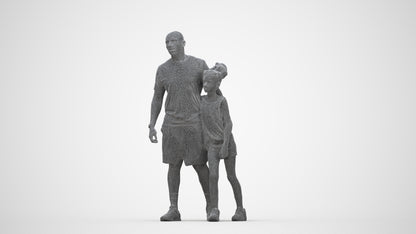 realistic 3D people girl sport kids, render-ready for V-Ray and Corona, FBX OBJ, wireframe back view