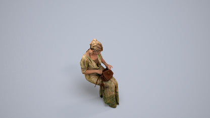 3D people model woman casual standing, scanned human for 3ds Max rendering, back view render