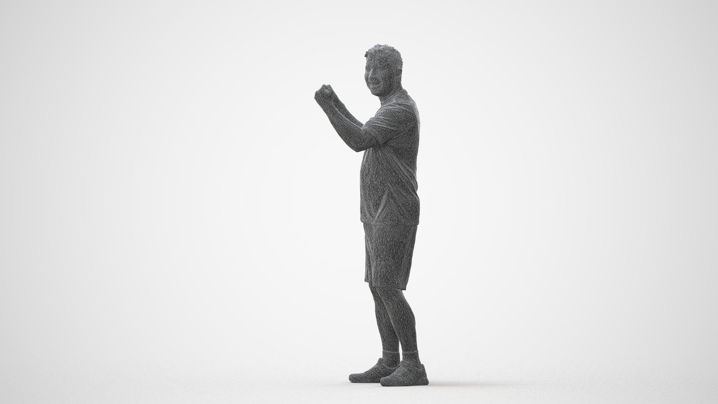 photogrammetry 3D man sport, realistic human model archviz FBX, square thumbnail
