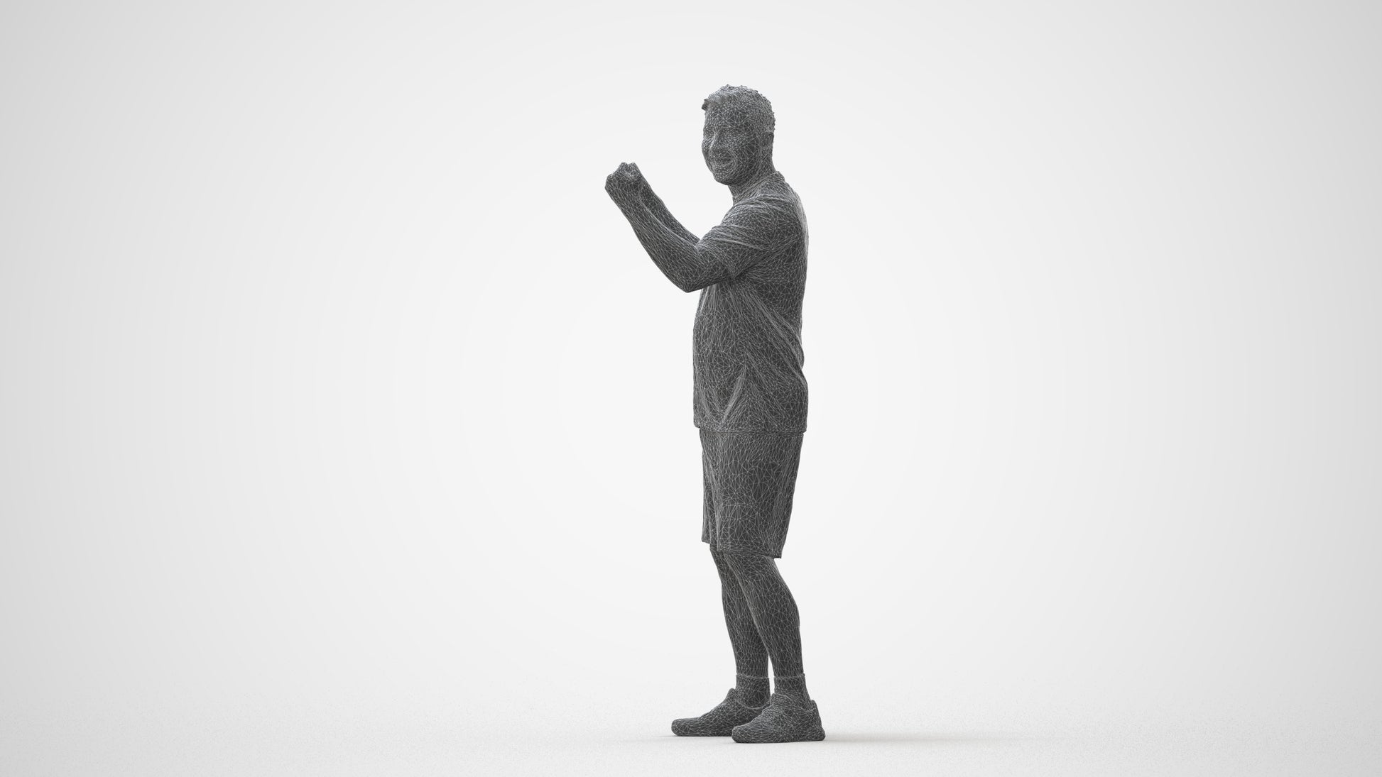 photogrammetry 3D man sport, realistic human model archviz FBX, square thumbnail
