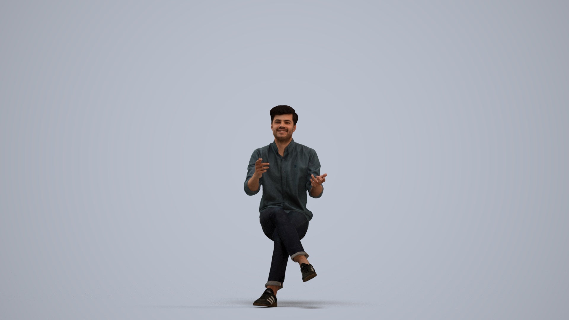 photogrammetry 3D man casual pool, realistic human model archviz FBX, standing pose render