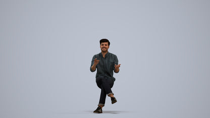photogrammetry 3D man casual pool, realistic human model archviz FBX, standing pose render