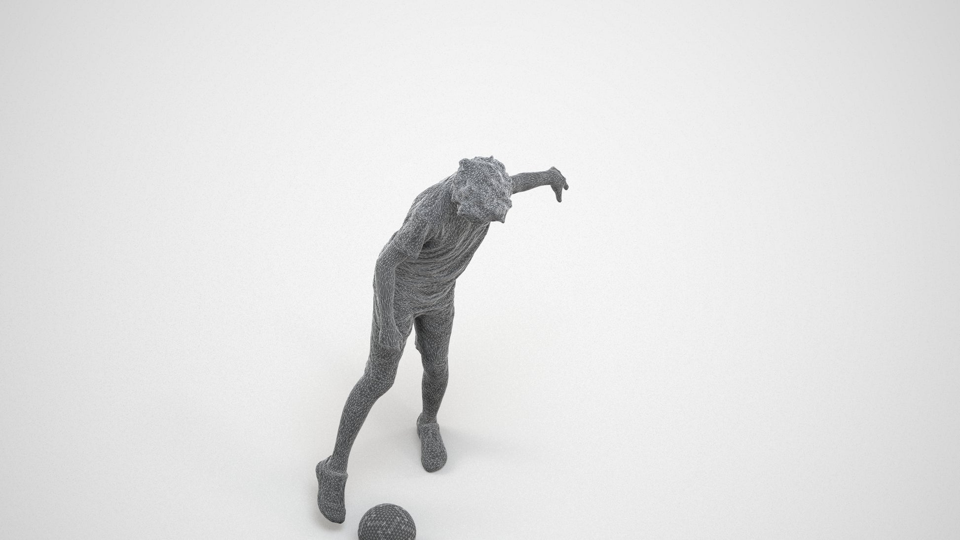 realistic 3D boy sport kids, scanned archviz people for Blender and 3ds Max, wireframe three-quarter view