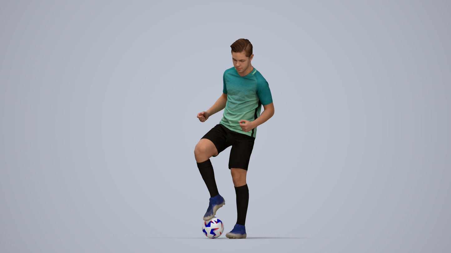 scanned 3D man sport, photogrammetry people for Enscape and V-Ray, top-down view render