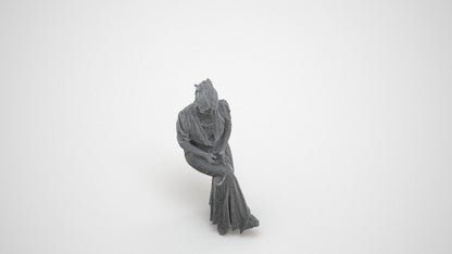 realistic 3D woman casual standing, scanned archviz people for Blender and 3ds Max, wireframe three-quarter view