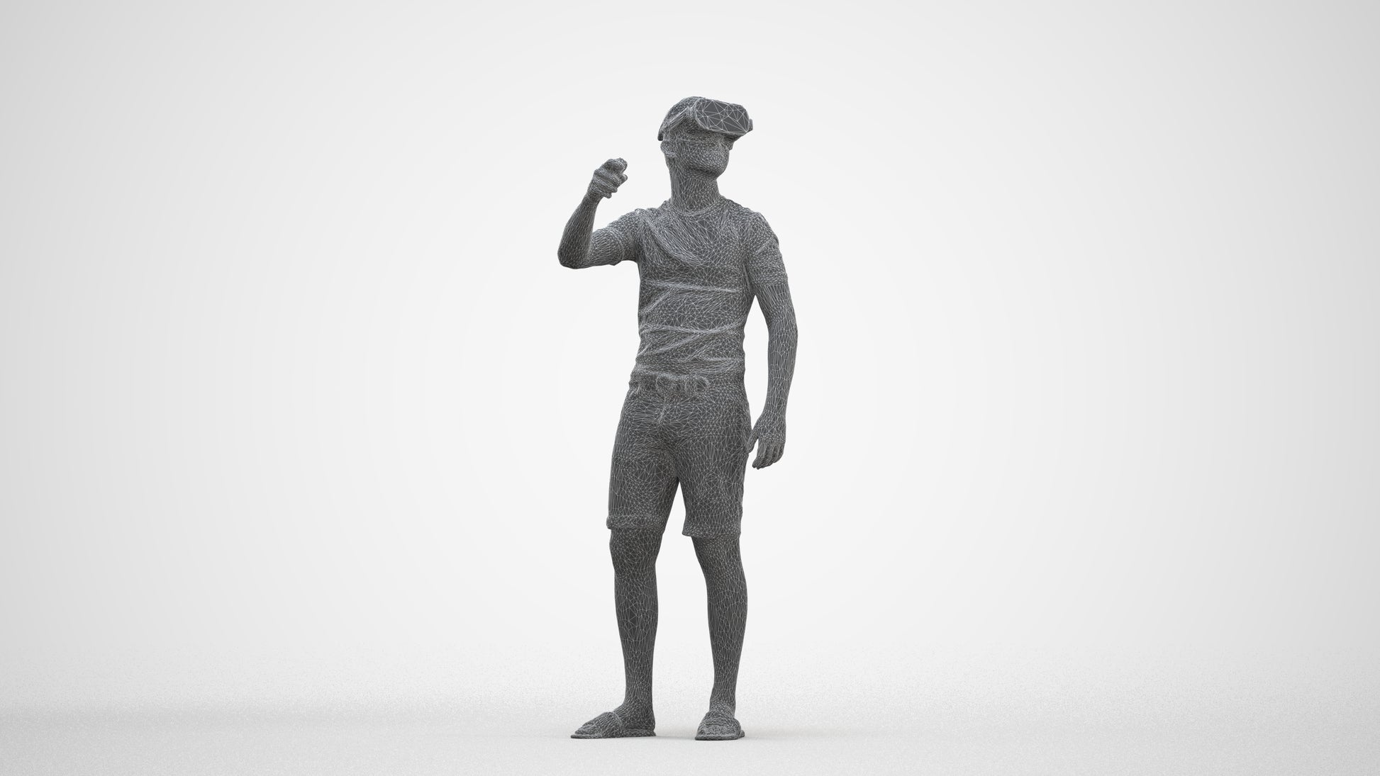 photogrammetry 3D boy casual kids, realistic human model archviz FBX, three-quarter front view render