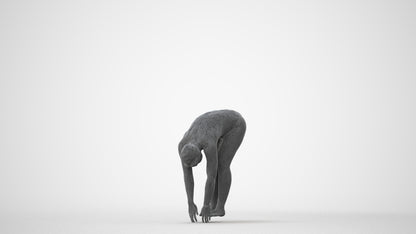 photogrammetry 3D woman sport pool, realistic human model archviz FBX, square thumbnail