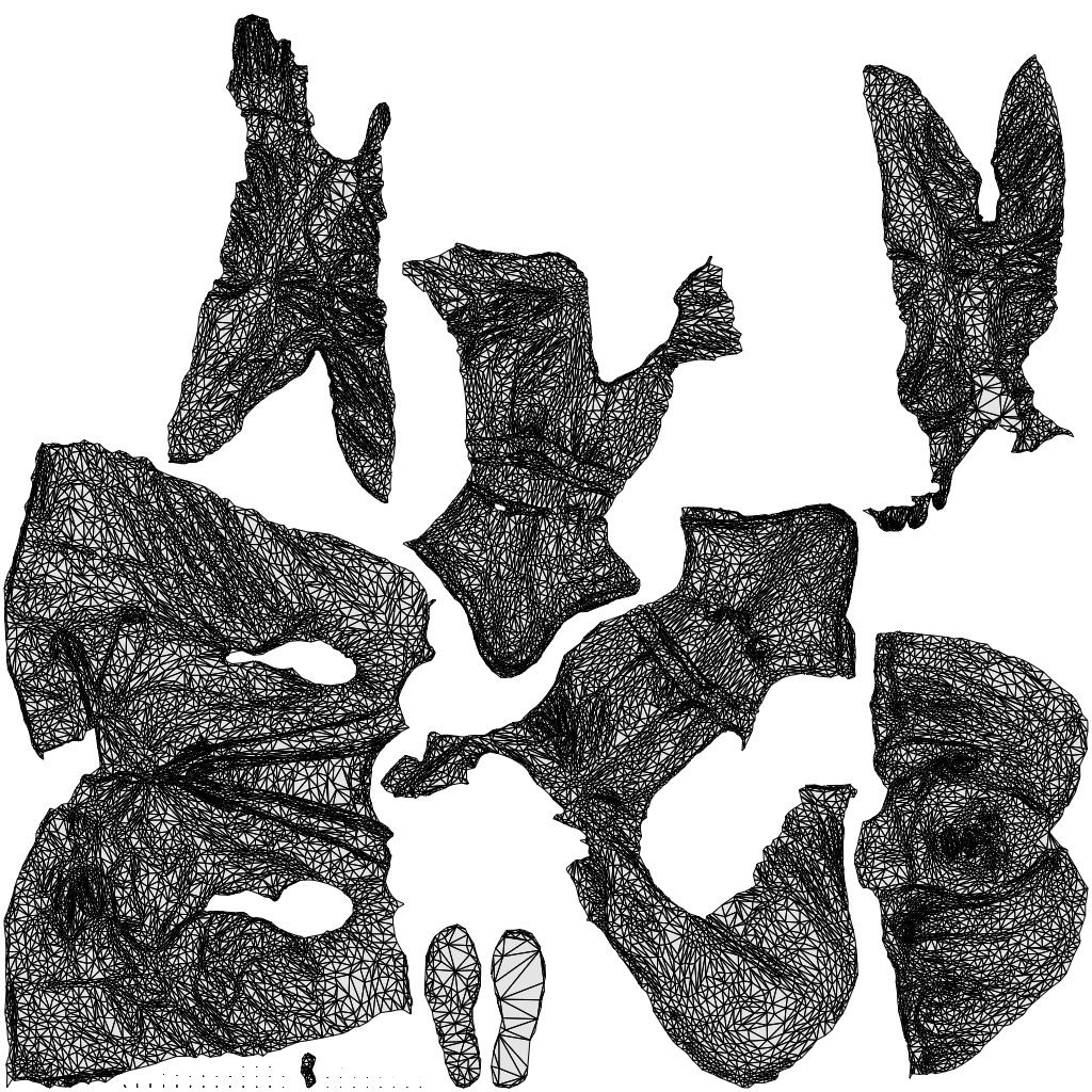 scanned 3D woman business, photogrammetry people for Enscape and V-Ray, wireframe top-down view