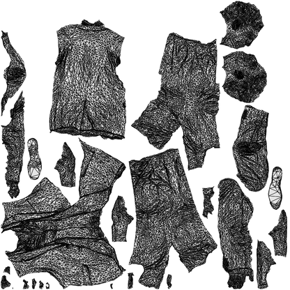photogrammetry 3D man business walking, realistic human model archviz FBX, wireframe top-down view