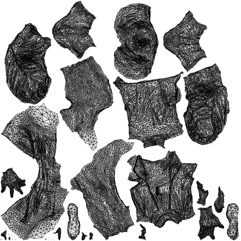 3D people model woman casual sitting, scanned human for 3ds Max rendering, wireframe top-down view