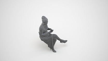 realistic 3D people woman formal formalaffairs, render-ready for V-Ray and Corona, FBX OBJ, wireframe three-quarter view