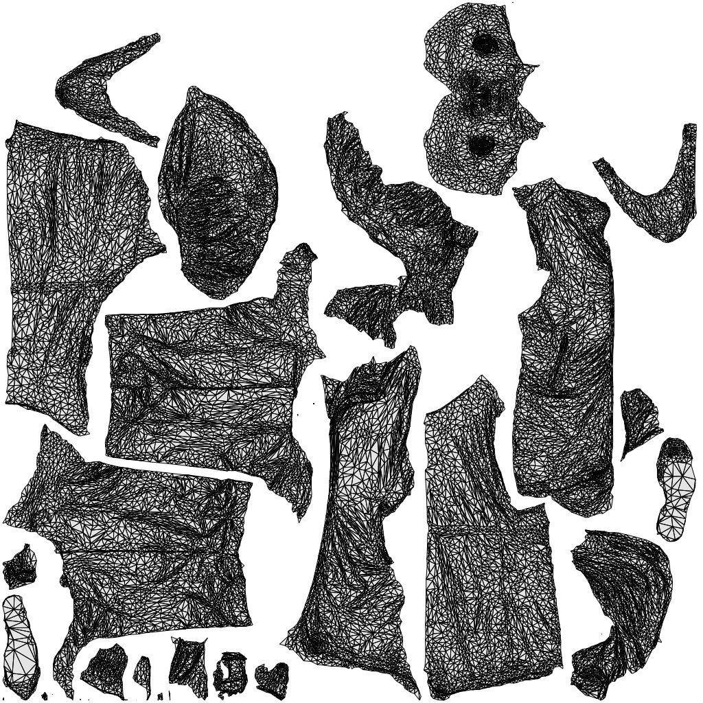 3D people model senior man business standing, scanned human for 3ds Max rendering, wireframe top-down view
