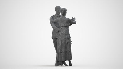 3D human model woman formal dancing, photogrammetry scanned person for archviz, wireframe side view
