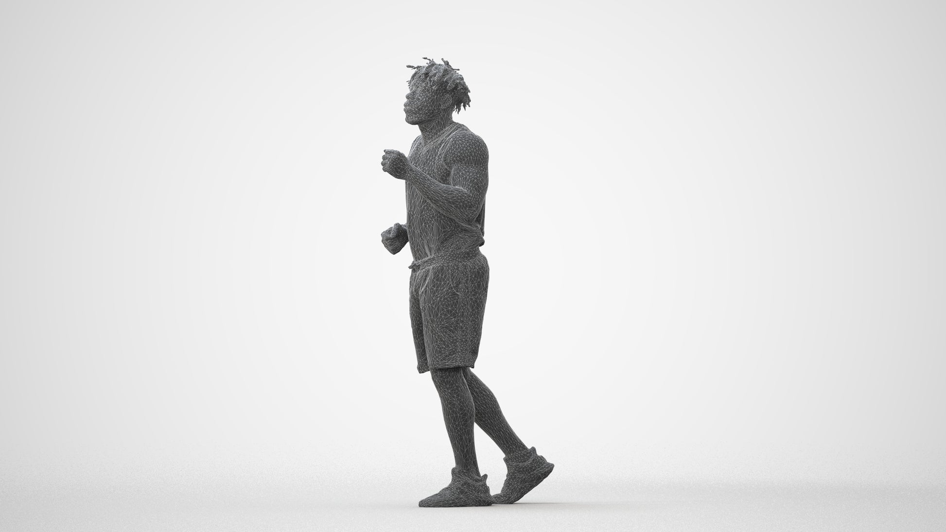 3D people model man sport, scanned human for 3ds Max rendering, square thumbnail