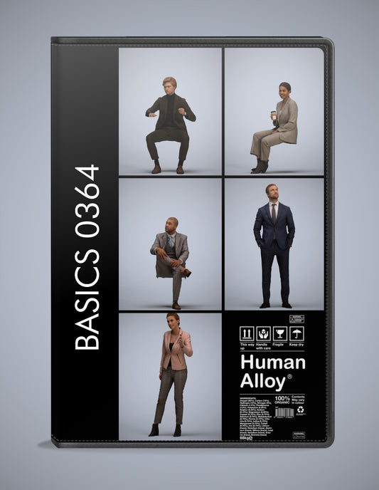 3D people models business bundle, 5 scanned humans for 3ds Max rendering