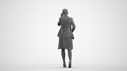 photogrammetry 3D woman business, realistic human model archviz FBX, wireframe front view