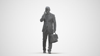 realistic 3D human man business, archviz people FBX OBJ for Blender, three-quarter front view render