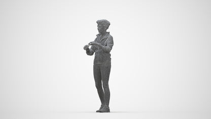 realistic 3D people woman sport, render-ready for V-Ray and Corona, FBX OBJ, wireframe back view