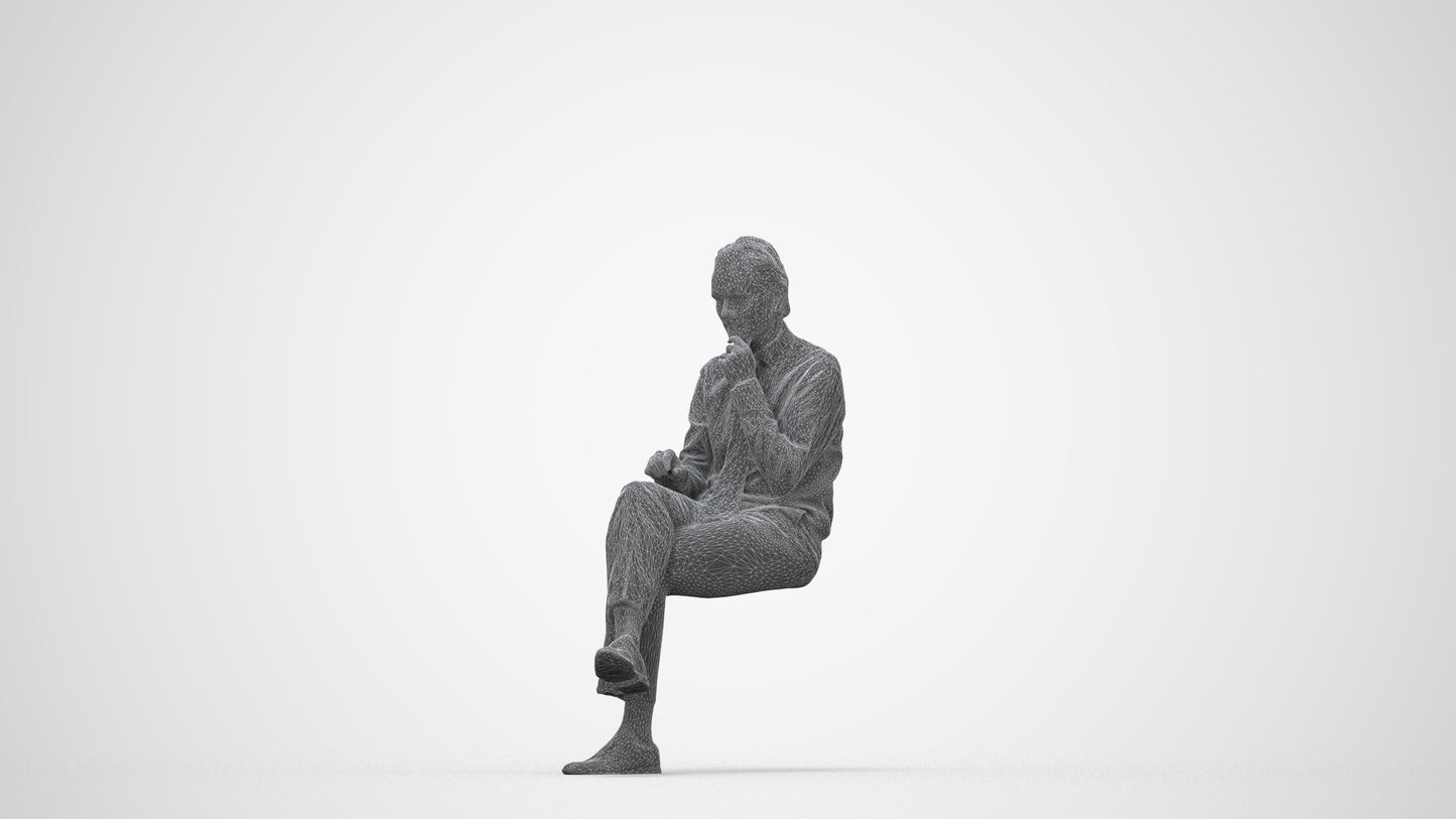 realistic 3D people man business, render-ready for V-Ray and Corona, FBX OBJ, wireframe back view