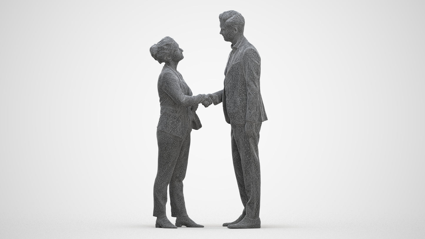 realistic 3D people woman business, render-ready for V-Ray and Corona, FBX OBJ, three-quarter front view render