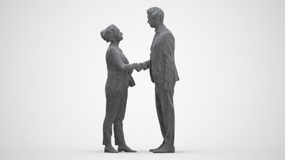 realistic 3D people woman business, render-ready for V-Ray and Corona, FBX OBJ, three-quarter front view render