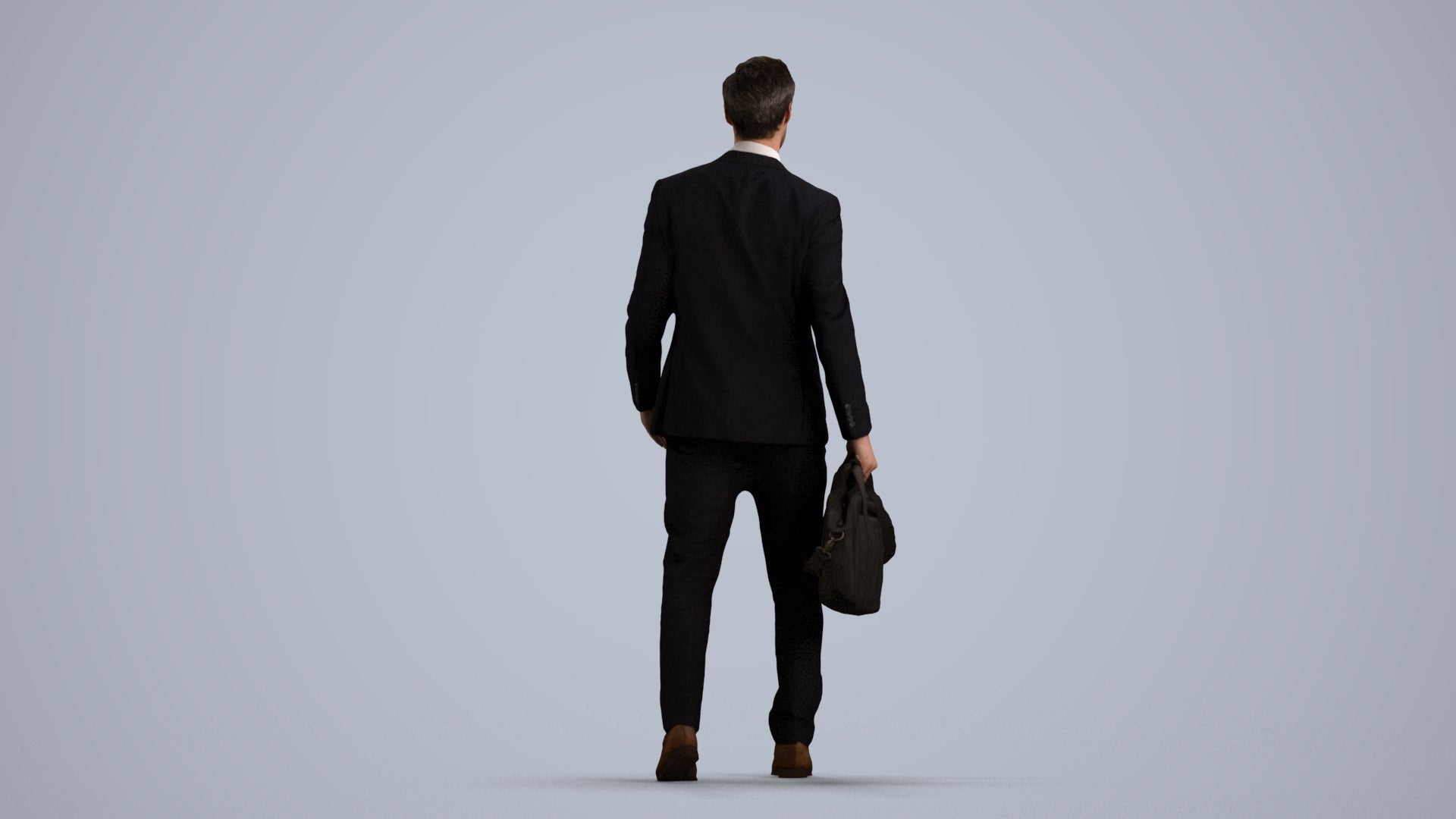scanned 3D man formal business, photogrammetry people for Enscape and V-Ray, front view render