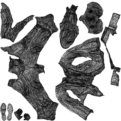 realistic 3D people man business, render-ready for V-Ray and Corona, FBX OBJ, wireframe top-down view