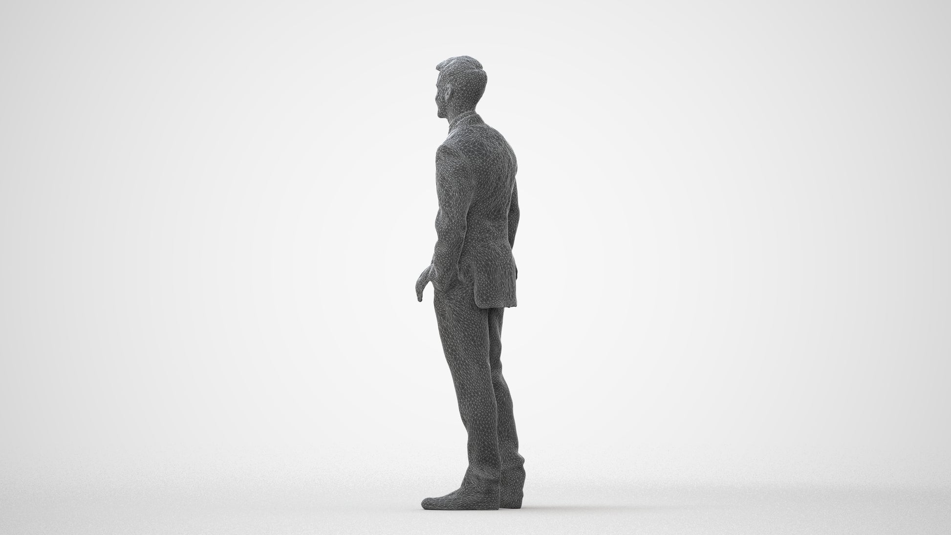 realistic 3D man business, scanned archviz people for Blender and 3ds Max, square thumbnail