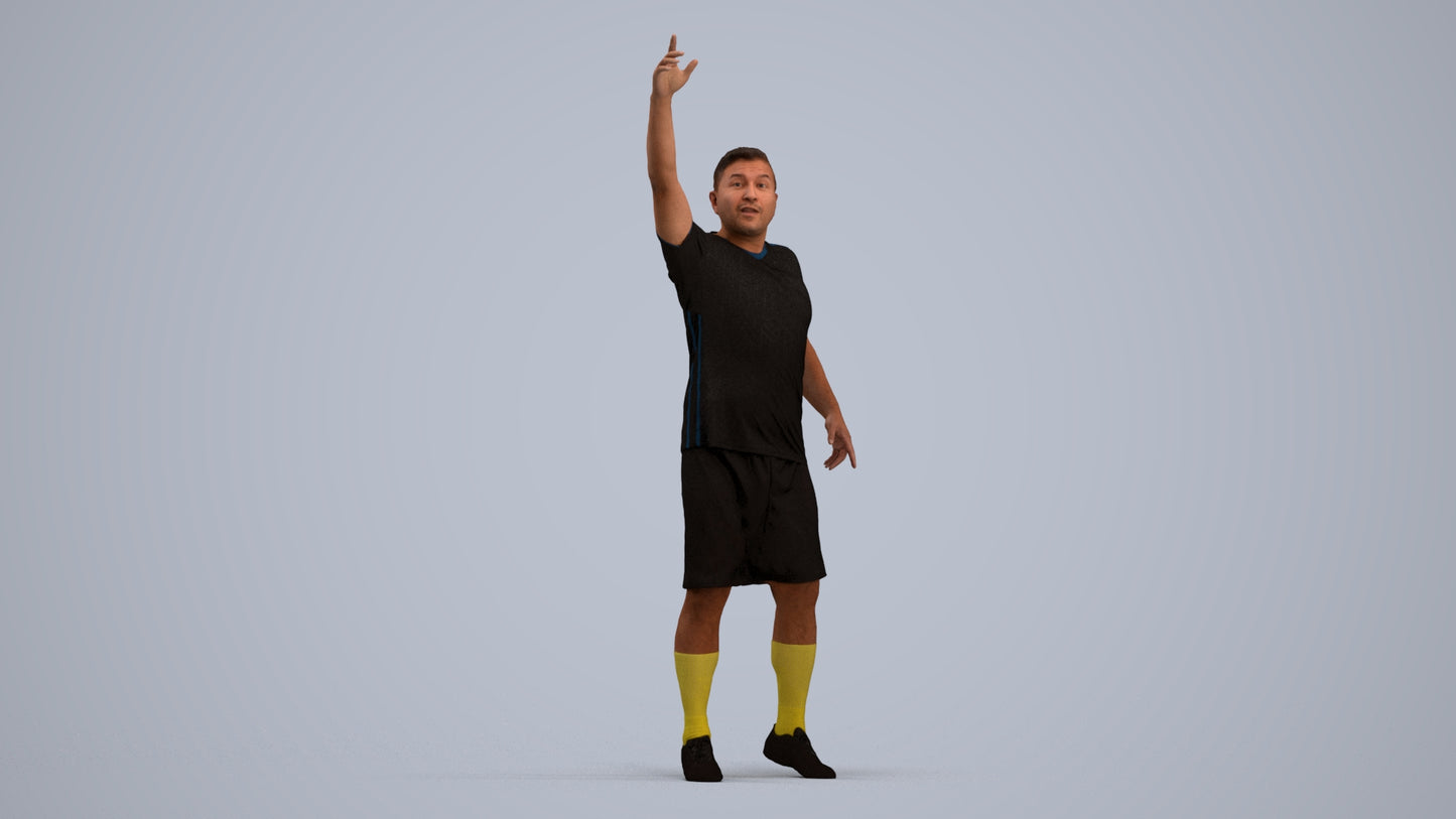realistic 3D man sport, scanned archviz people for Blender and 3ds Max, standing pose render