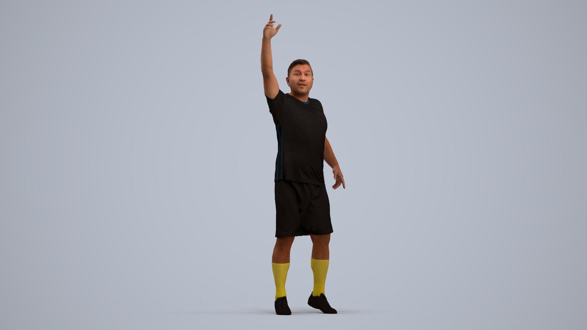 realistic 3D man sport, scanned archviz people for Blender and 3ds Max, standing pose render
