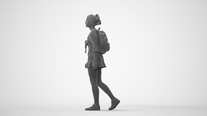 realistic 3D people girl casual kids, render-ready for V-Ray and Corona, FBX OBJ, square thumbnail
