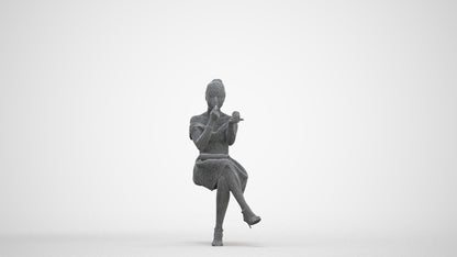 realistic 3D human woman formal formalaffairs, archviz people FBX OBJ for Blender, three-quarter front view render